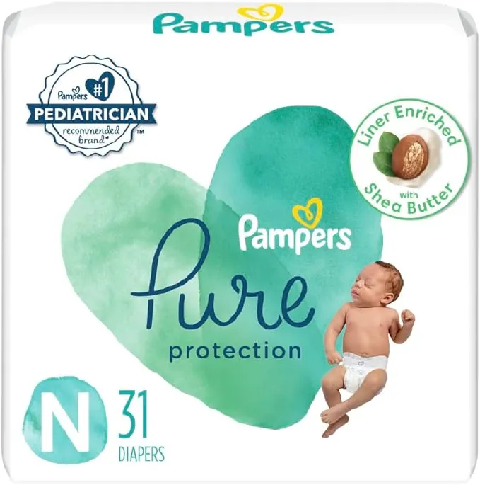 Pampers Pure Protection Diapers Super Pack Size Newborn 76 Diapers