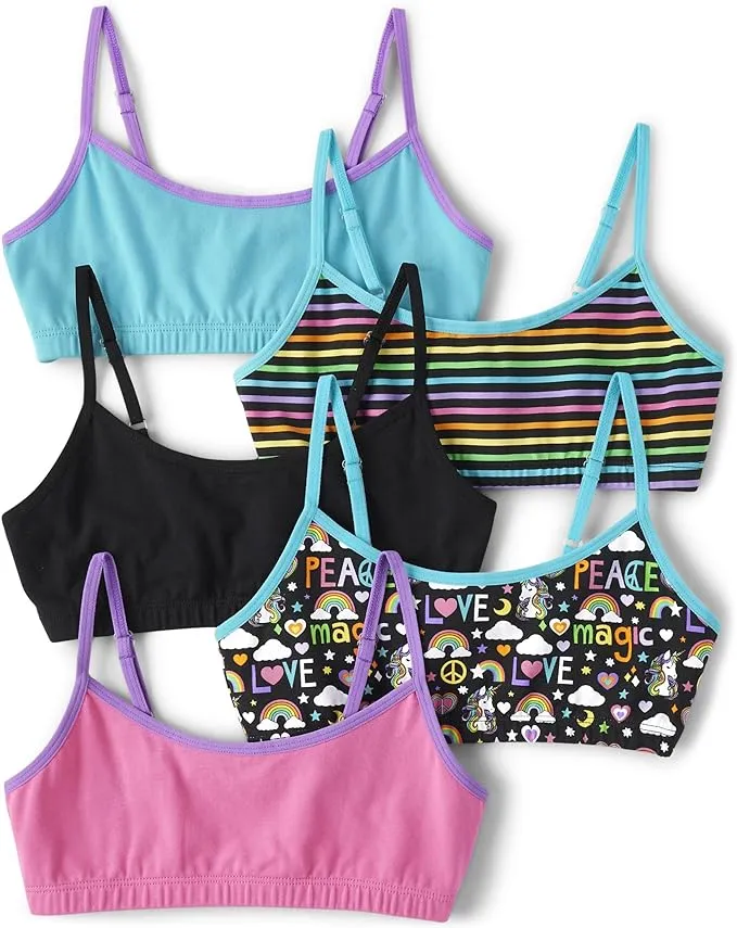 The Children's Place Girls' Peace Bralette 5-Pack