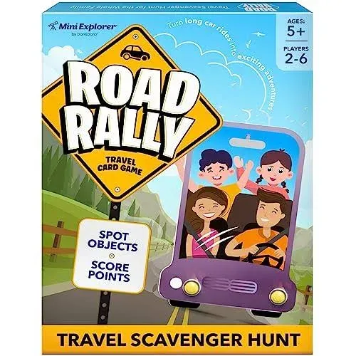 Road Rally Travel Scavenger Hunt Card Game for Kids - Road Trip Car Games ...