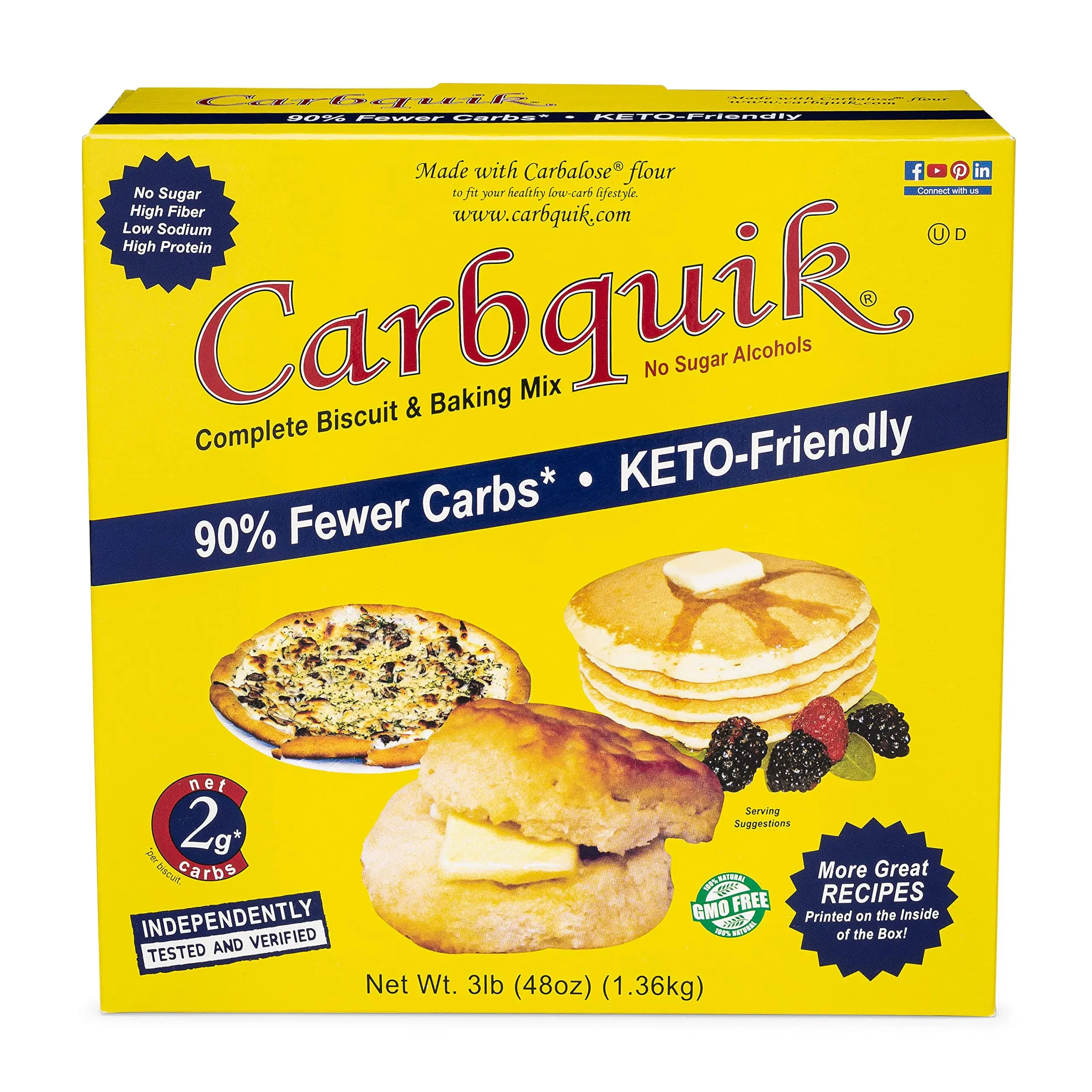 Carbquik Baking Mix, 3 Lb (48 Oz) (Pack of 1)