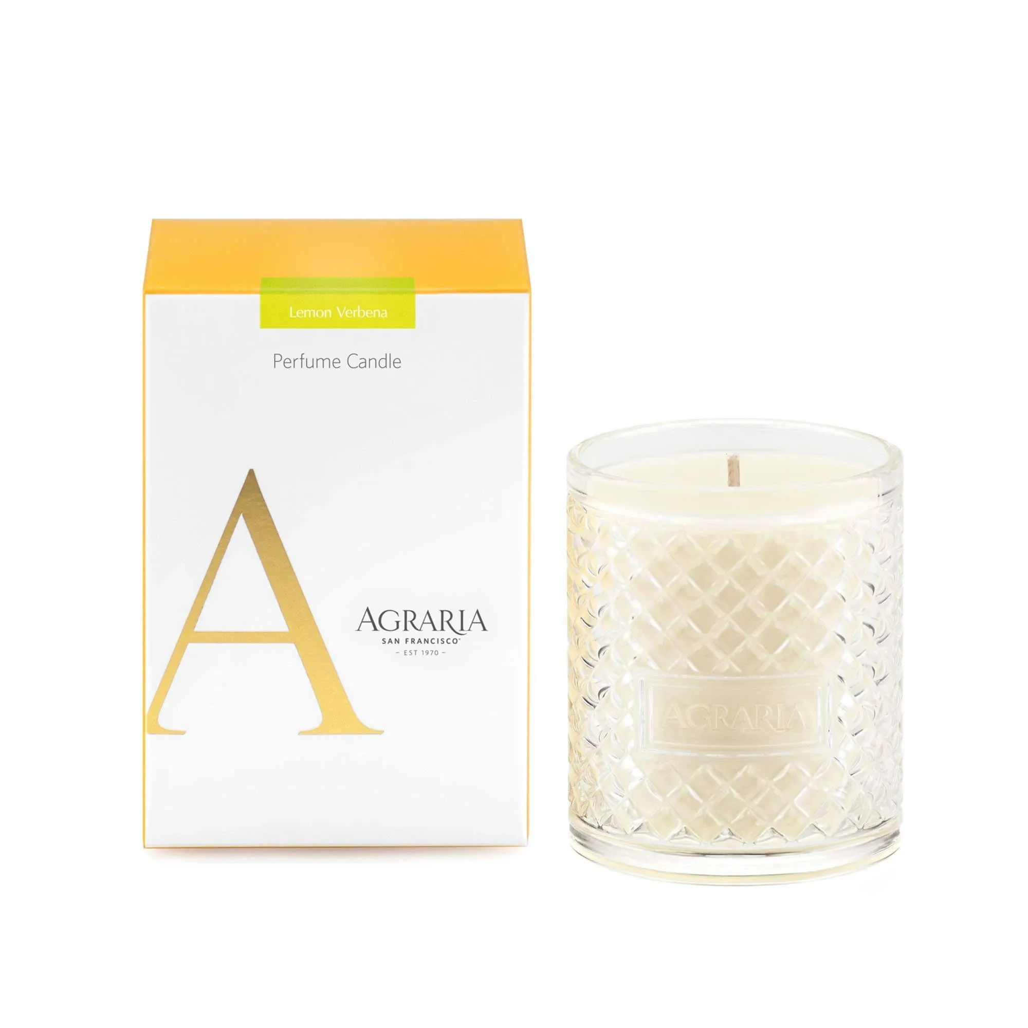 Agraria Lemon Verbena Woven Crystal Perfume Candle 7 oz