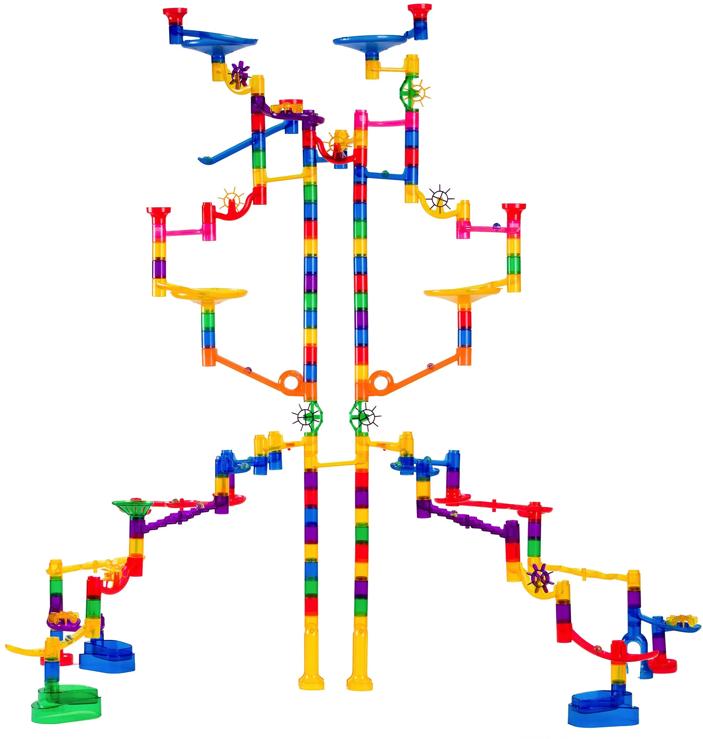 Marble Genius Marble Run Extreme Set - 145 Complete Pieces + Free