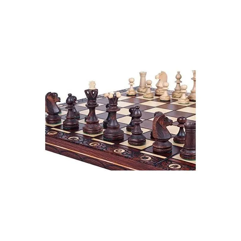 Chess and Games Shop Muba Beautiful Handcrafted Wooden Chess Set with Wooden ...