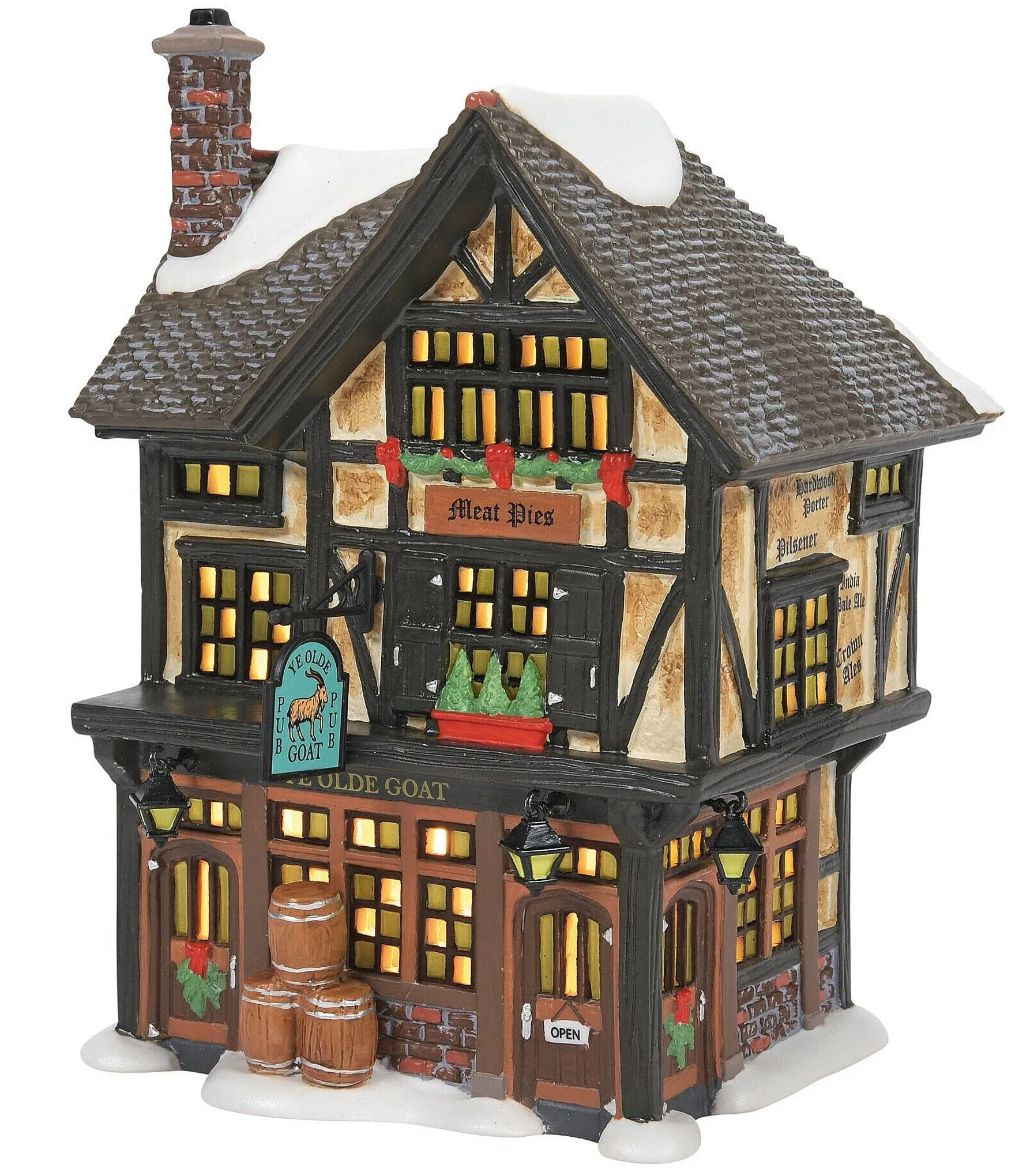 Department 56 Lighted Dicken's Village Ye Old Goat Pub Christmas Building