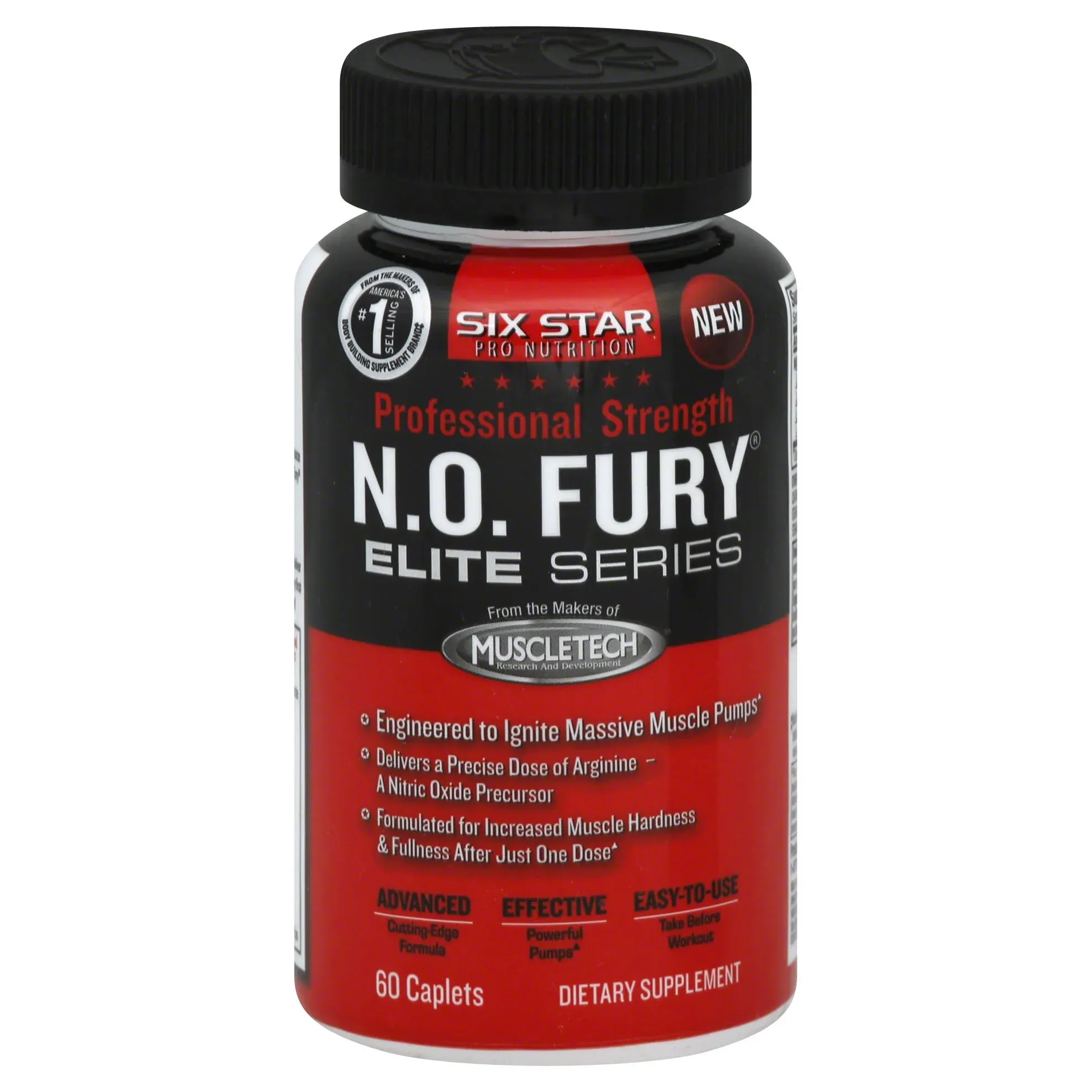 Six Star Pro Nutrition Pre-Workout N.O. Fury 60 Caplets