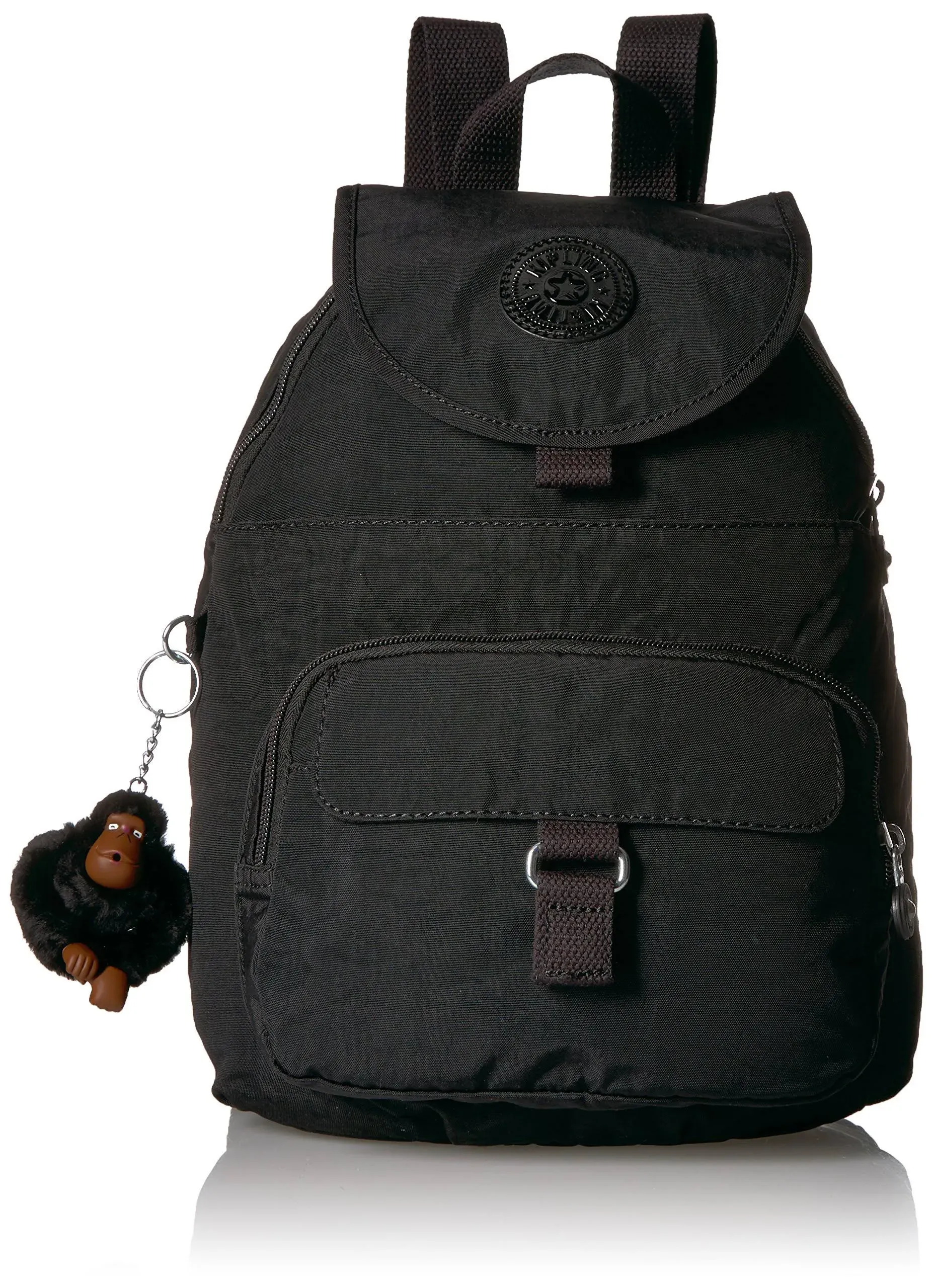 Kipling Queenie Small Backpack Black NEW Womens Tonal 13 Inch BP4498 $99 MSRP