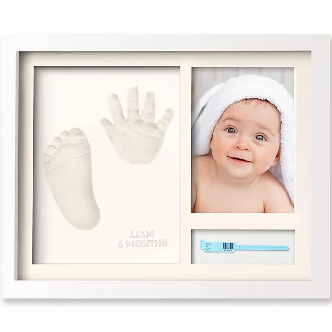 KeaBabies Noel Baby Handprint and Footprint Keepsake Frame