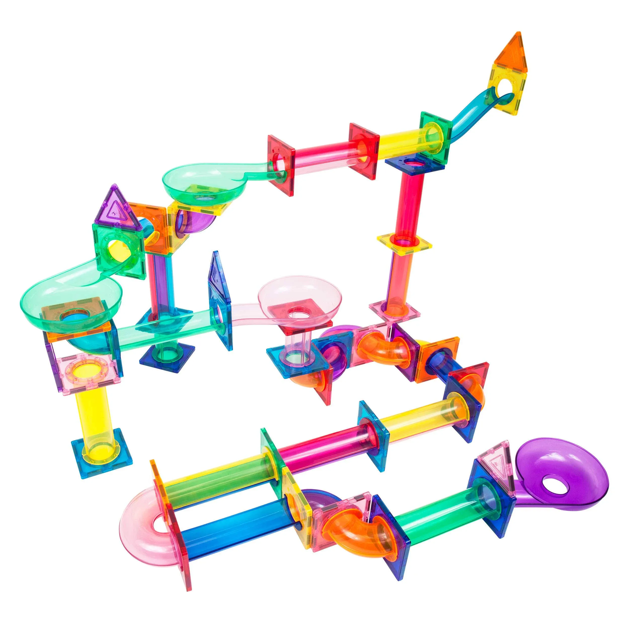 PicassoTiles Ptg120 120 Pieces Marble Run Building Blocks