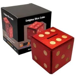 Puzzle Box Enigma Dice Cube - Money and Gift Holder in A Wooden Magic Trick Lock ...