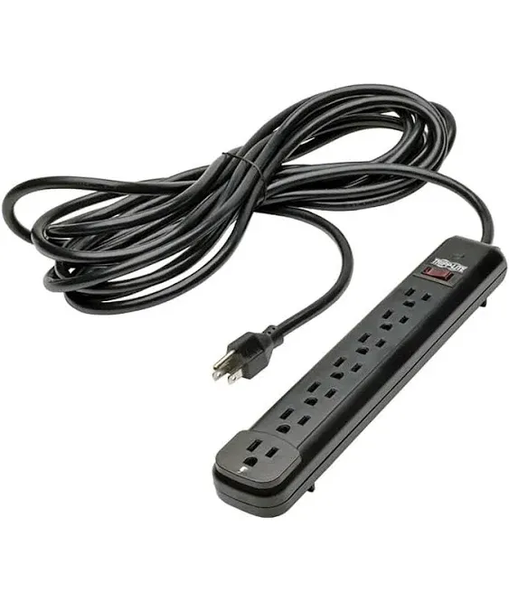 Tripp Lite 7-Outlet Power Strip, 25 ft. Cord, Black Housing (PS725B)