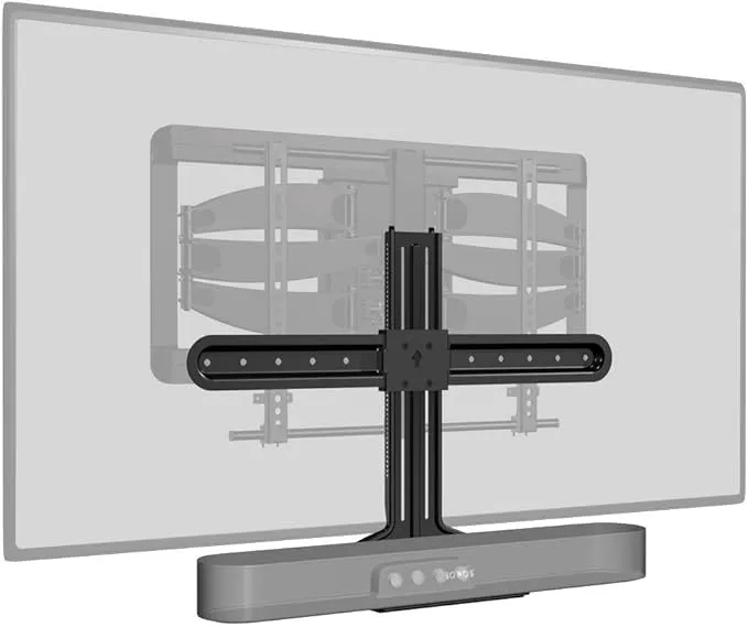 Sanus Soundbar Mount for Sonos Beam - Height Adjustable Up to 12" & Designed to Work with Any TV - Custom Fit to The Beam for Optimal Audio Performance