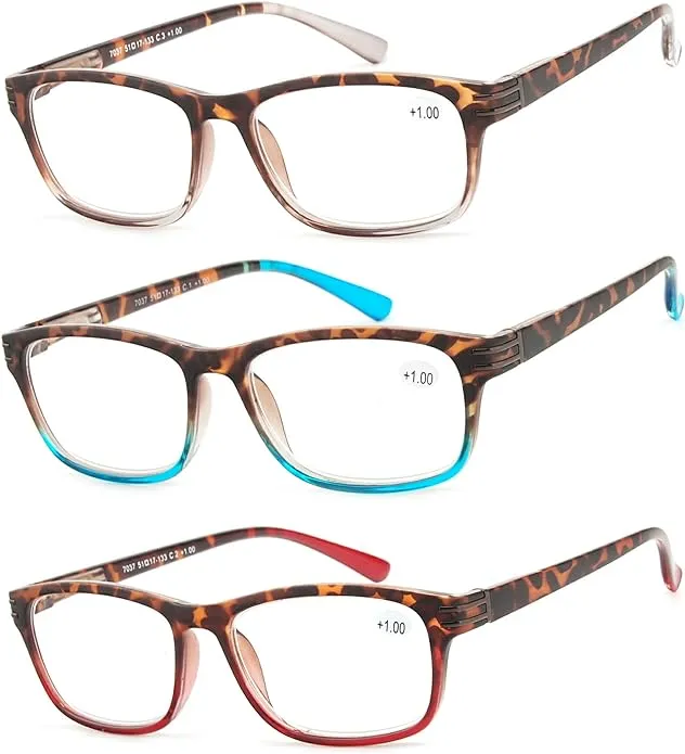 Reading Glasses 3 Pair Great Value Stylish Readers Fashion Men and Women Glasses for Reading +3.25