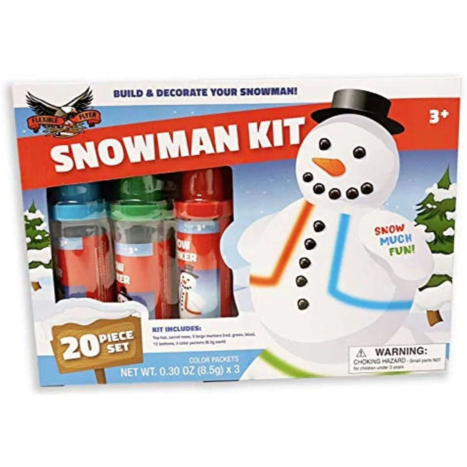 Snowman Kit Build &amp; Decorate Your Own 20-Pieces by Flexible Flyer