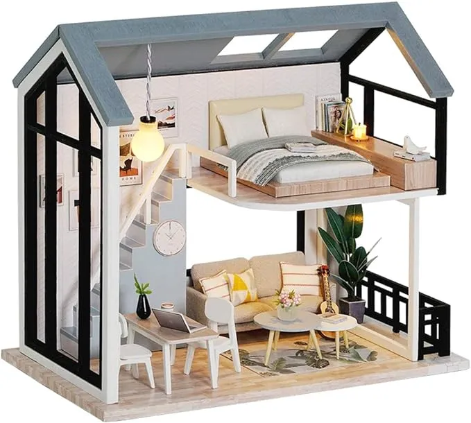 TuKIIE DIY Miniature Dollhouse Kit