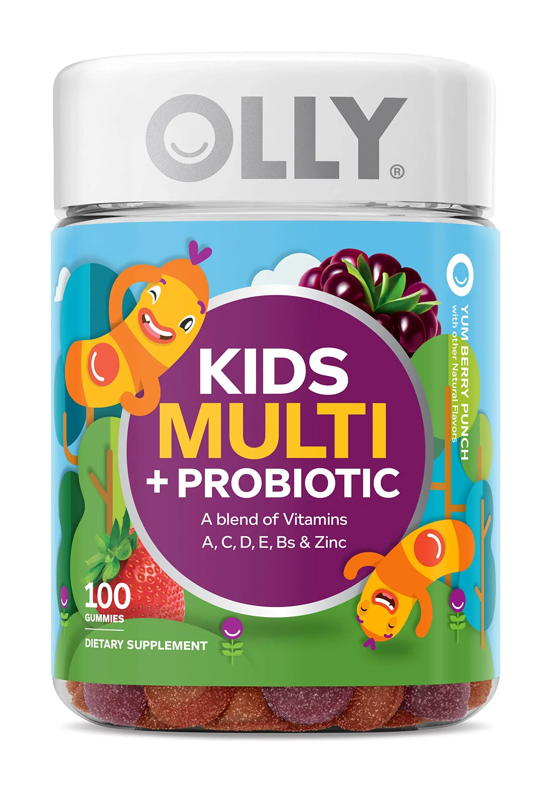 Olly Kids' Multi + Probiotic - Yum Berry Punch - 70 Gummies