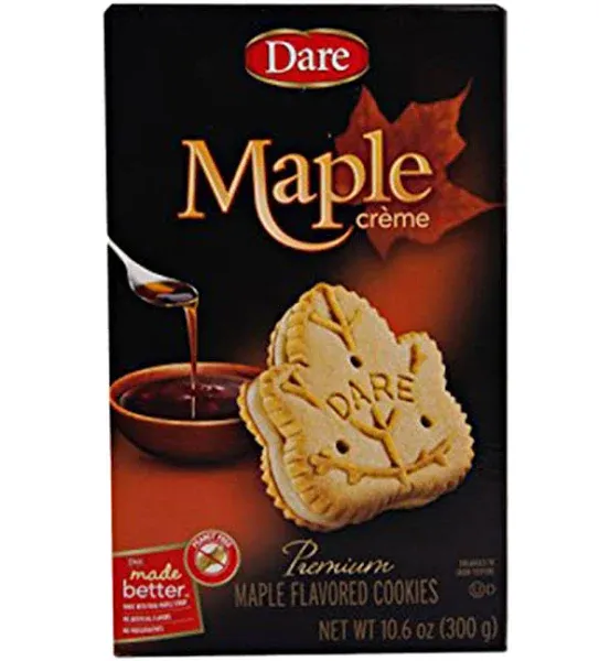 Dare Foods Maple Leaf Creme Cookies 3 /10.6 Ounce Boxes