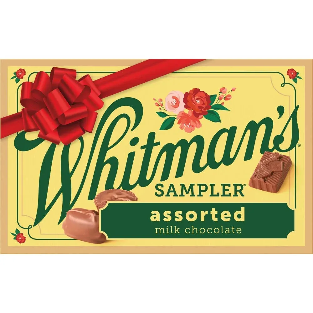 Whitman&#039;s Sampler Assorted MILK AND DARK Chocolate Boxed Candy MAKES GREAT GIFT!