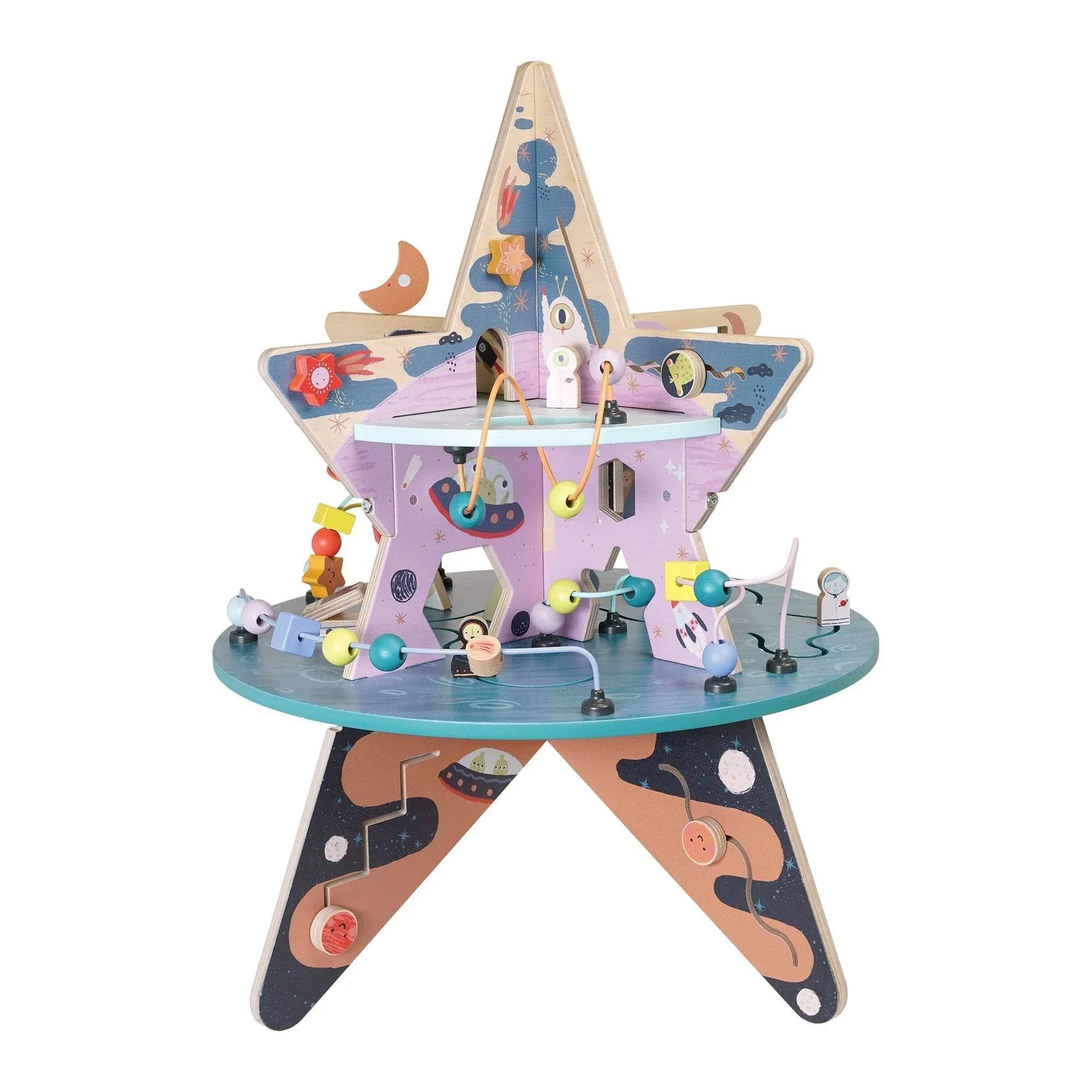 Manhattan Toy Double-Decker Celestial Star Explorer Wooden Activity Center