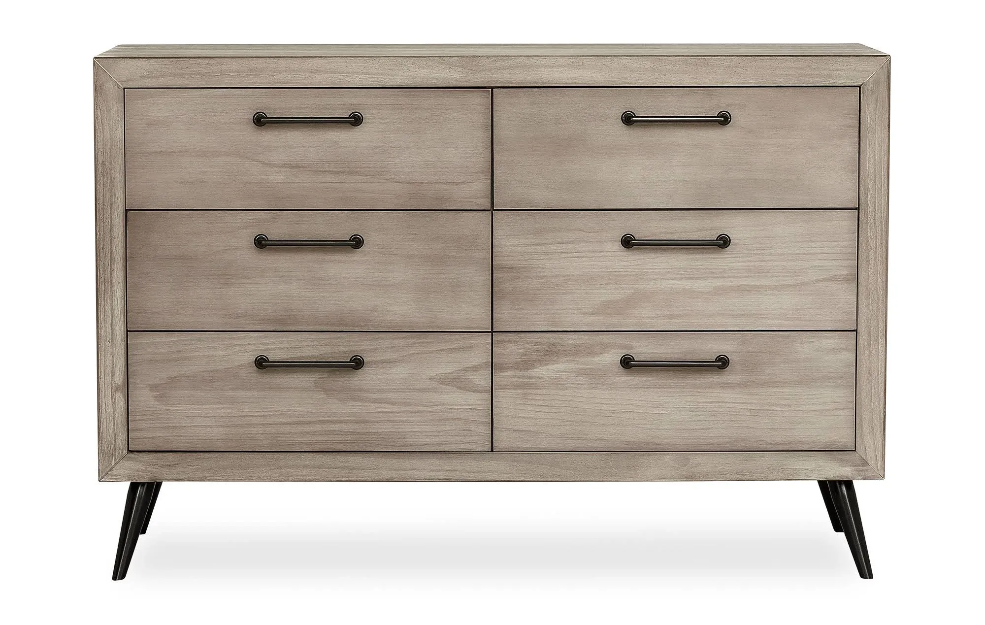 Evolur Stilnovo Mid Century Double Dresser - Windsor Oak Gray