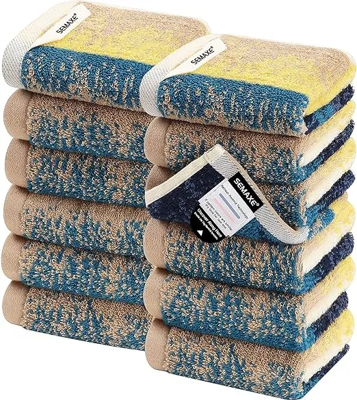 Amazon Basics face Towels for bathroom 100% Cotton Extra Absorbent washcloth