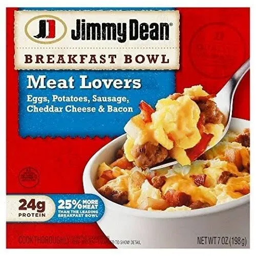 Jimmy Dean Breakfast Bowl Meat Lovers 7 oz Pack of 3