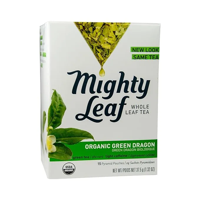 Mighty Leaf Tea, Organic Green Dragon, Whole Leaf Pouches - 15 pouches, 1.32 oz