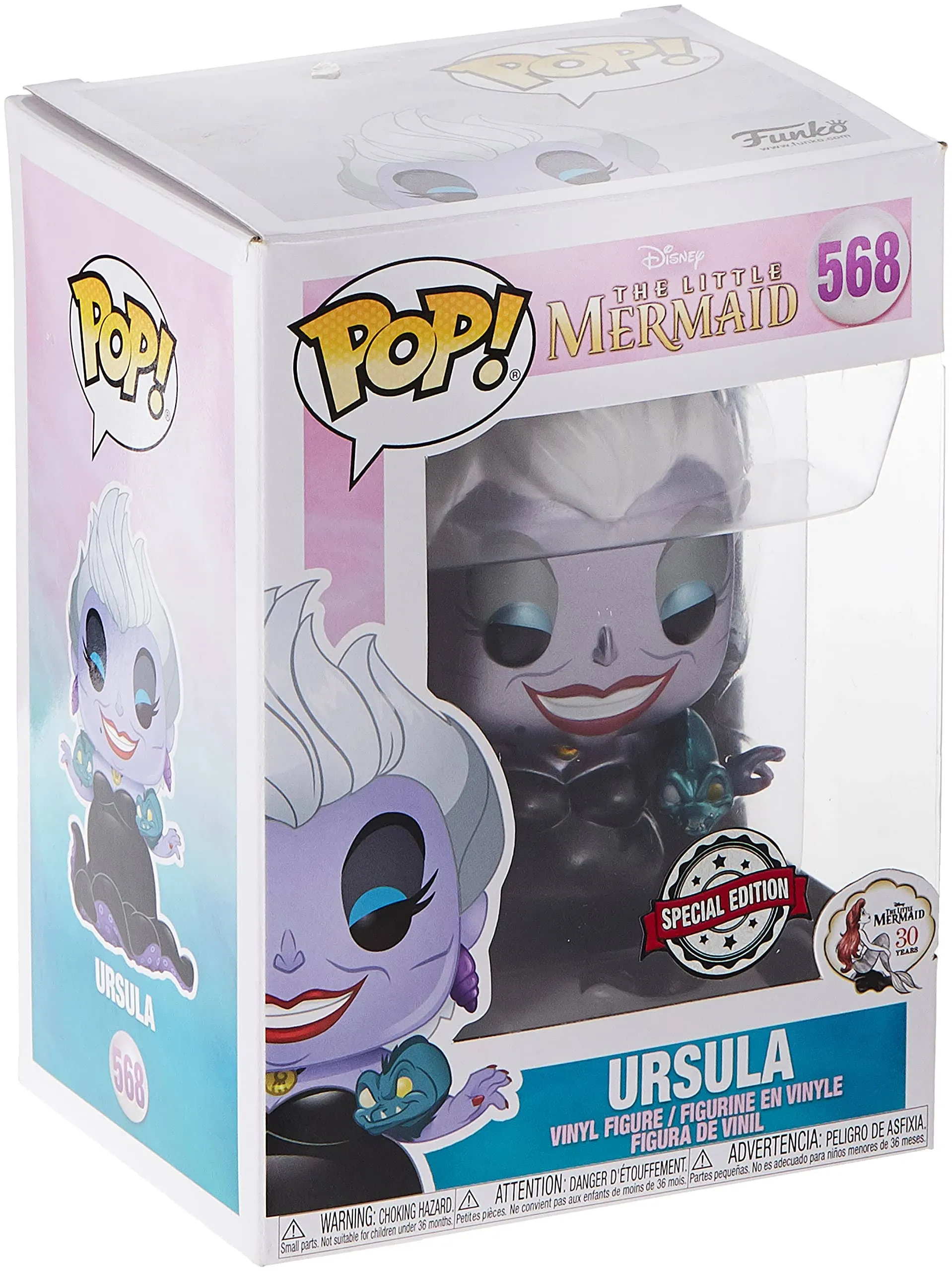 The Little Mermaid - Ursula with Eels Metallic Pop! Vinyl Figure &#034;New&#034;