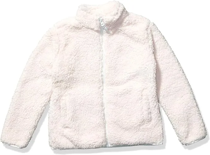 Amazon Essentials Girls and Toddlers' Full-Zip Sherpa Fleece Jacket