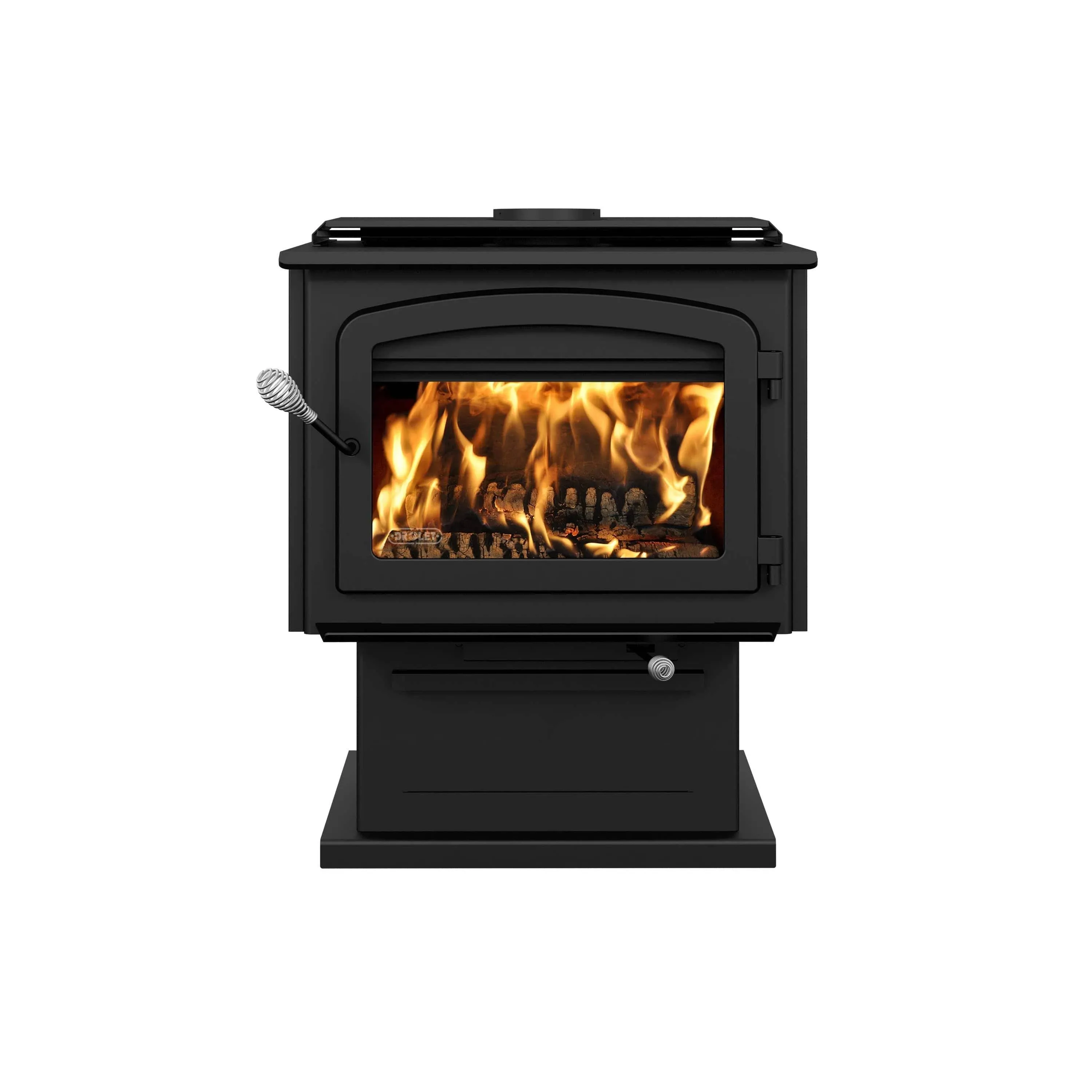 Ashley Hearth AW2020-P 2,000 Sq. Ft. Pedestal Wood Burning Stove, Medium, Black