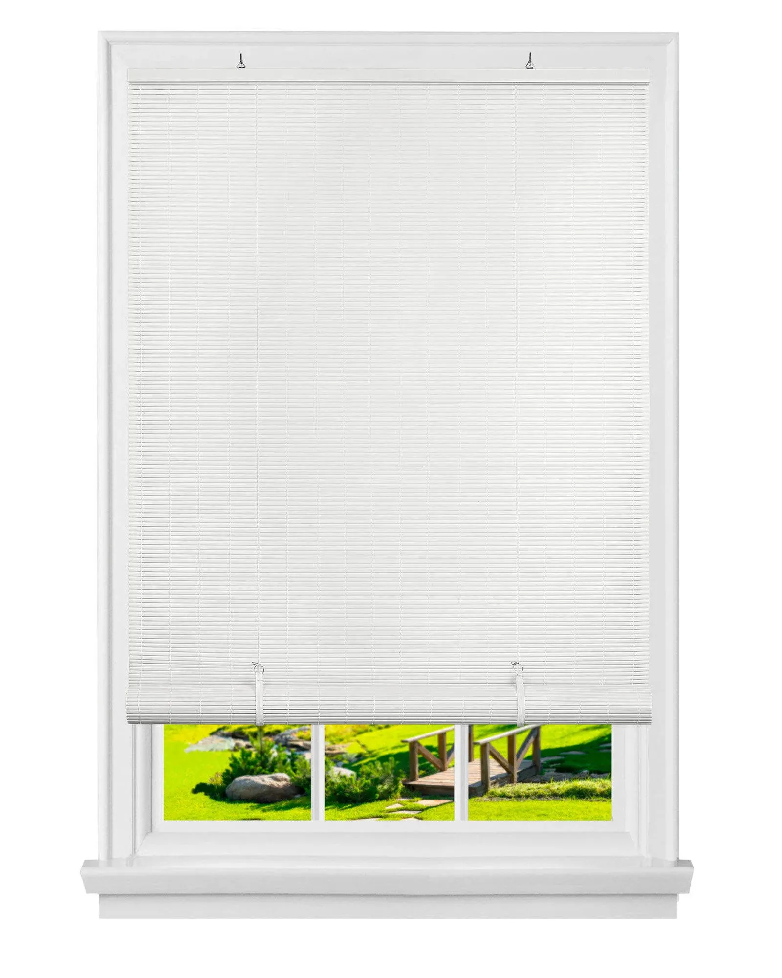 Achim 72 x 72 in. Cordless Solstice Vinyl Roll-Up Blind, Woodtone