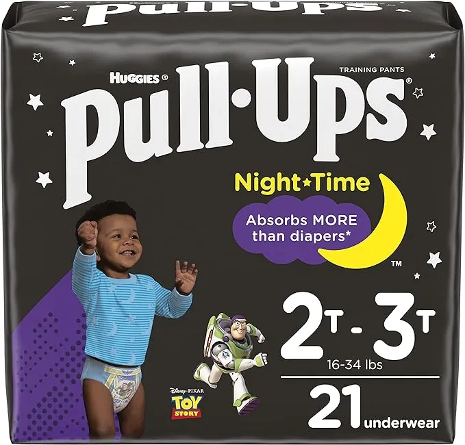 Pull-Ups Boys' Night-Time Training Pants, 3T-4T, 60 Ct (Select for More Options)