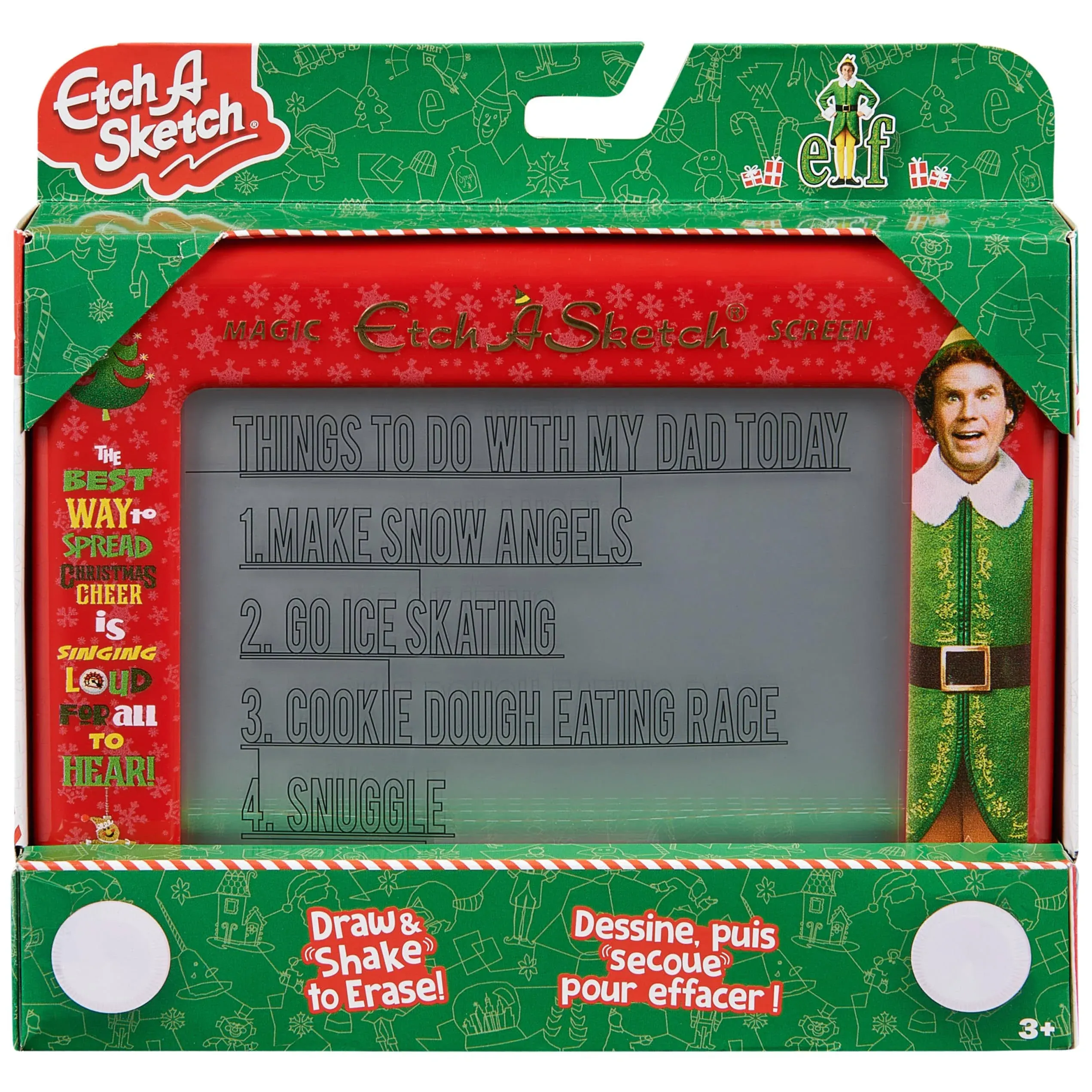 Etch A Sketch Elf Special Edition Original Magic Screen Kids Travel Toy