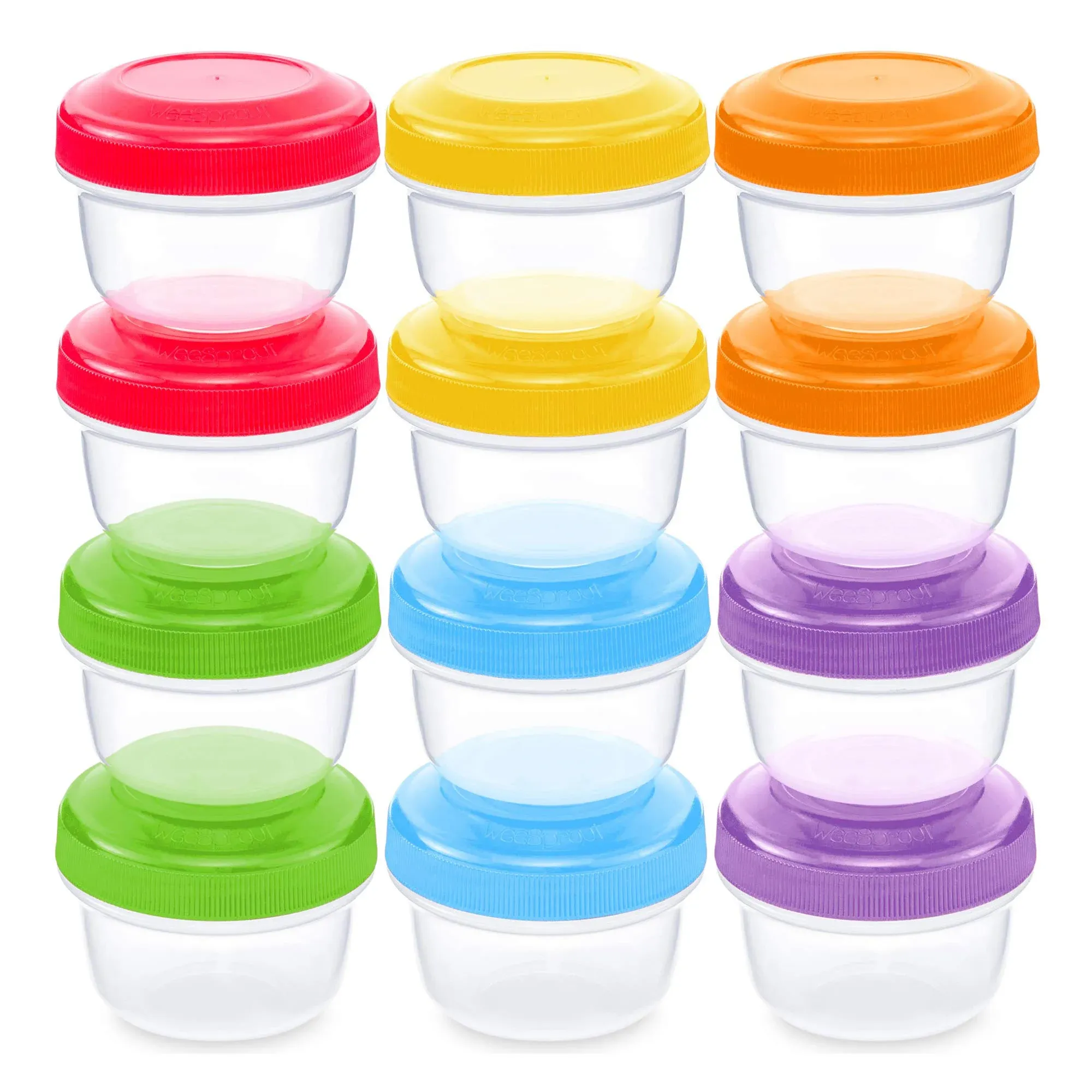 WeeSprout Baby Food Containers - Small 4 oz Containers with Lids, Leakproof &amp;...