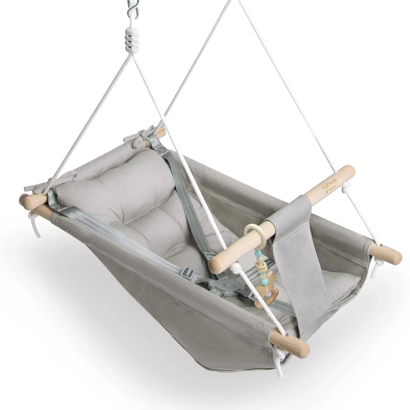 Baby Swing Indoor and Outdoor, Canvas Hammock Swing for Baby to Toddler with A ...