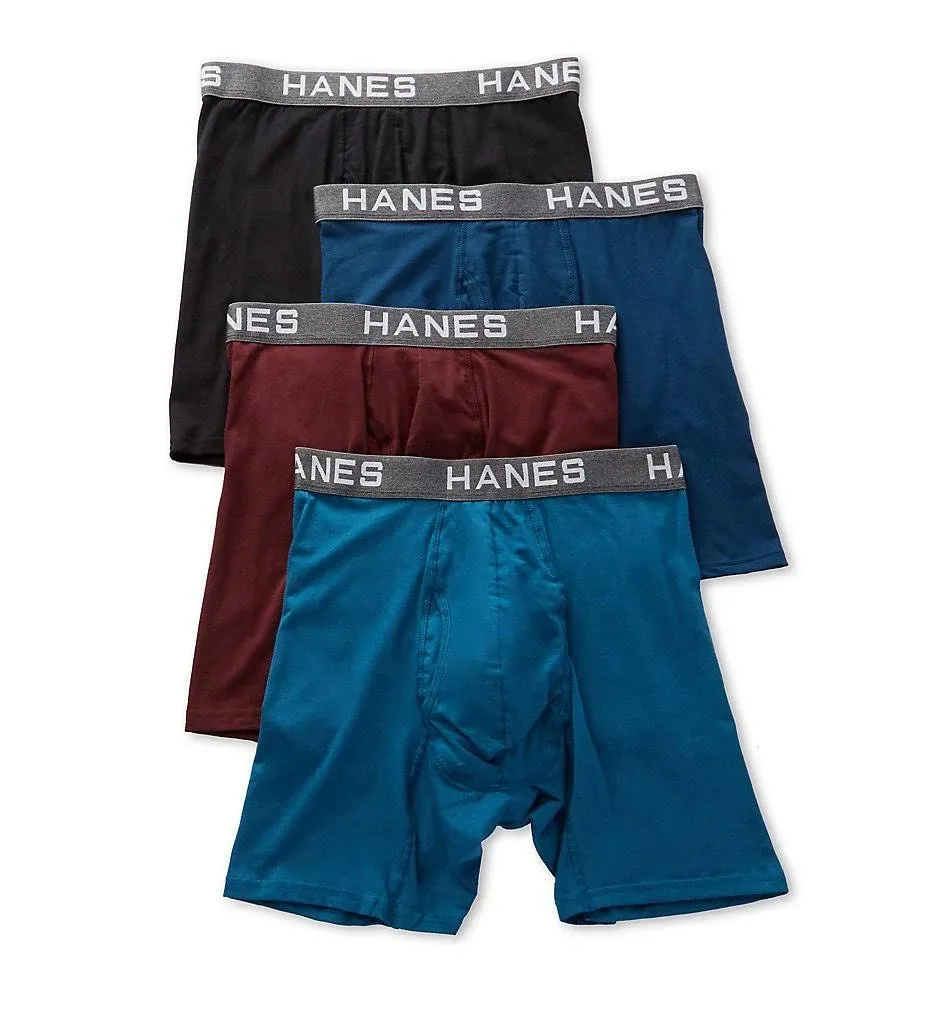 Hanes Men's Ultimate Comfort Flex Fit Cotton/Modal Boxer Briefs (4-Pack)