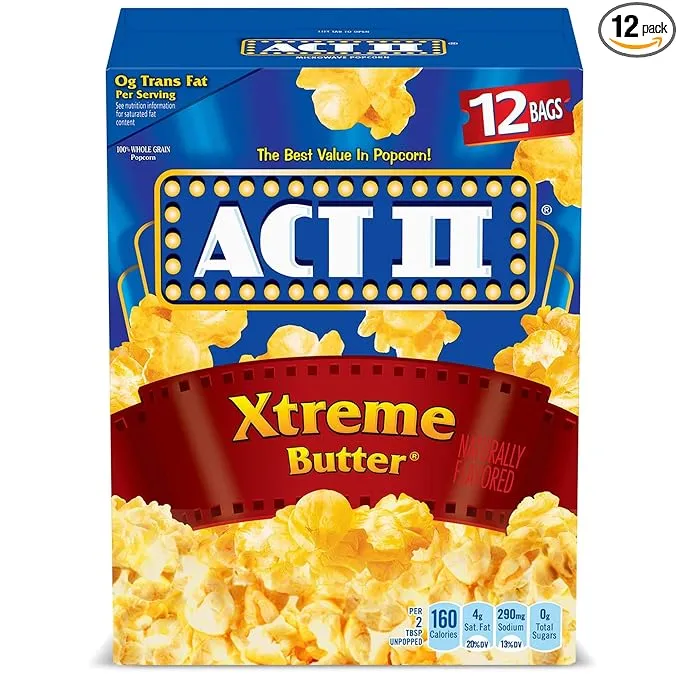 Act Ii Butter Lovers Popcorn, Microwave - 12 pack, 2.75 oz bags