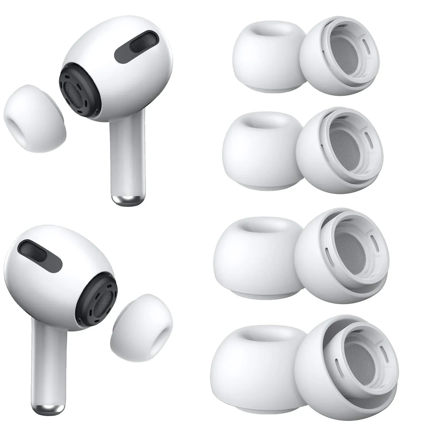 [4 Pairs ] Replacement Ear Tips for AirPods Pro and AirPods Pro 2 with Noise ...