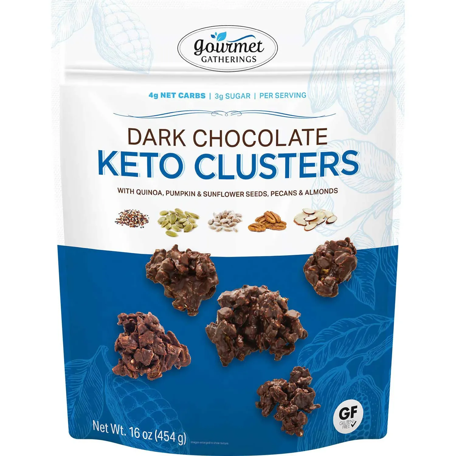 Joy Life Foods Dark Chocolate Keto Clusters with Quinoa Pumpkin & Sunflower Seeds ...