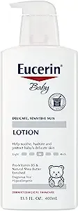 Eucerin Baby Body Lotion, Fragrance Free Baby Lotion, 13.5 Fl Oz Pump Bottle