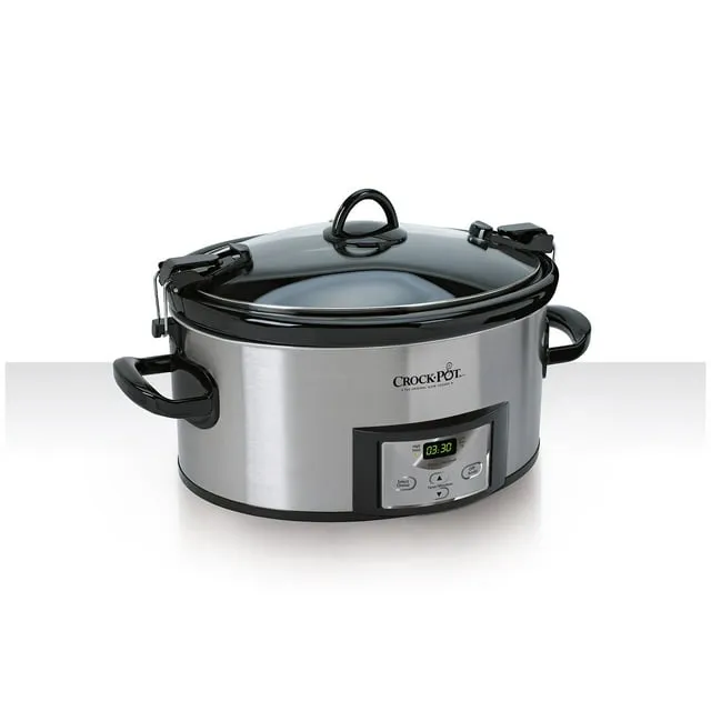 Crock Pot 7 Quart Nonstick Ceramic Coating Cook and Easy Programmable Design