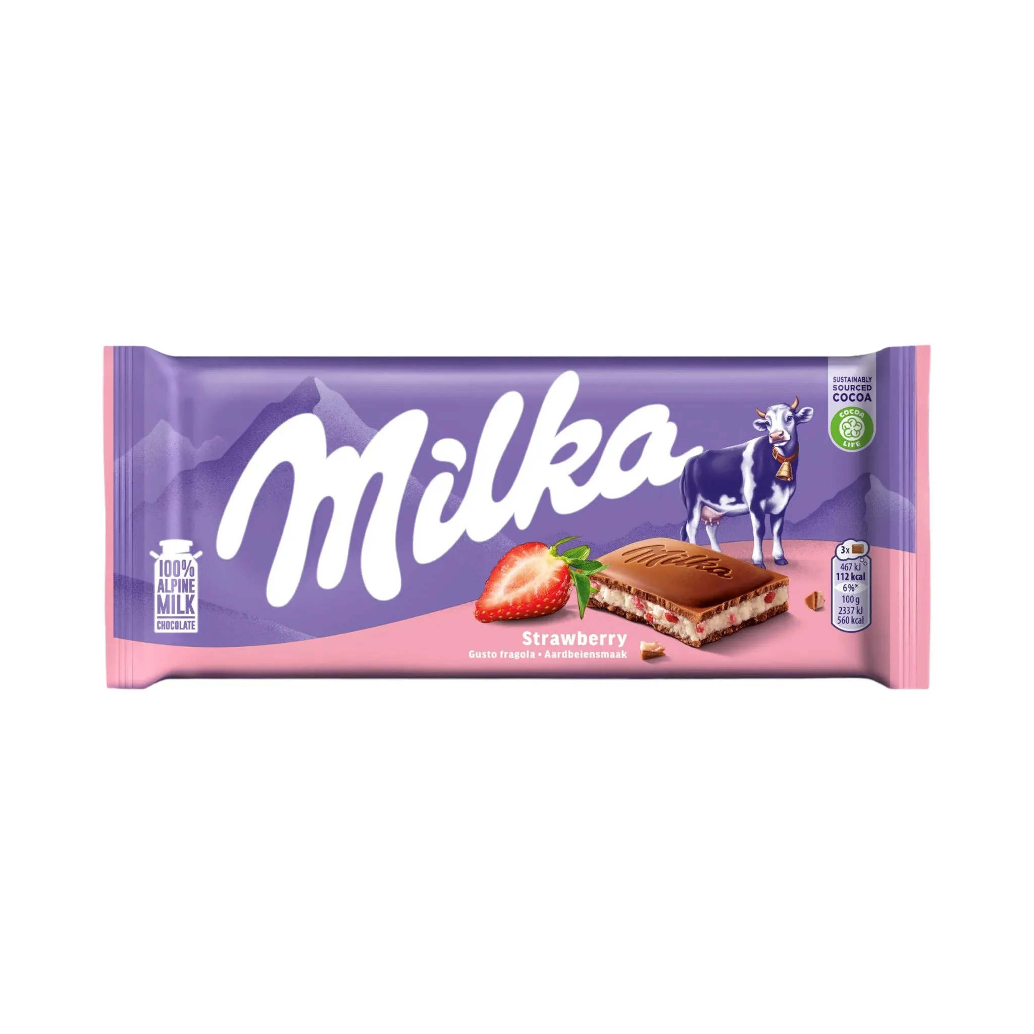 Milka Strawberry Yoghurt Chocolate - 3.2oz