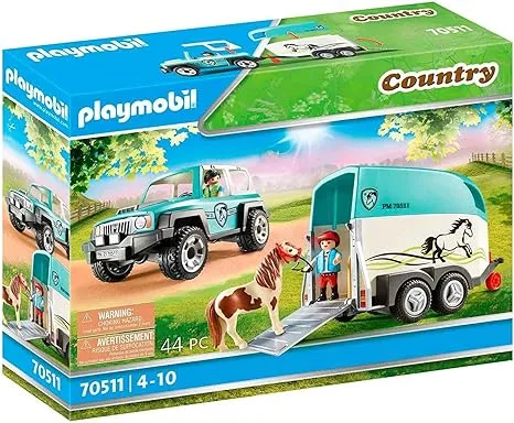 Playmobil - Country, Car with Pony Trailer