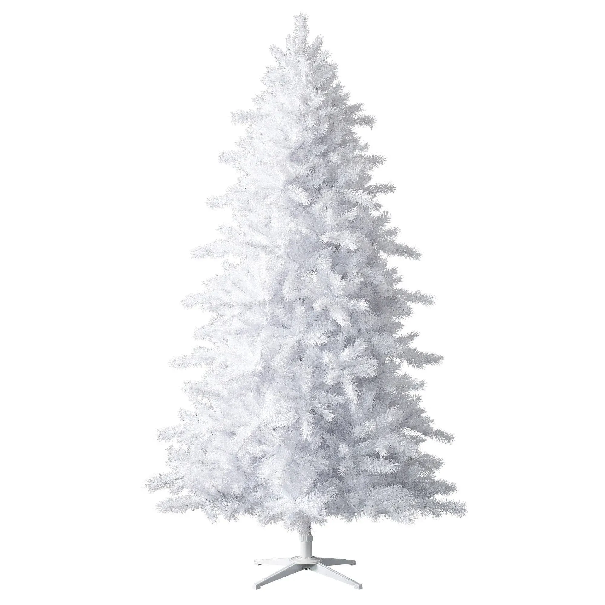 7Ft Unlit Treetopia Moonlight White Christmas Tree With Stand