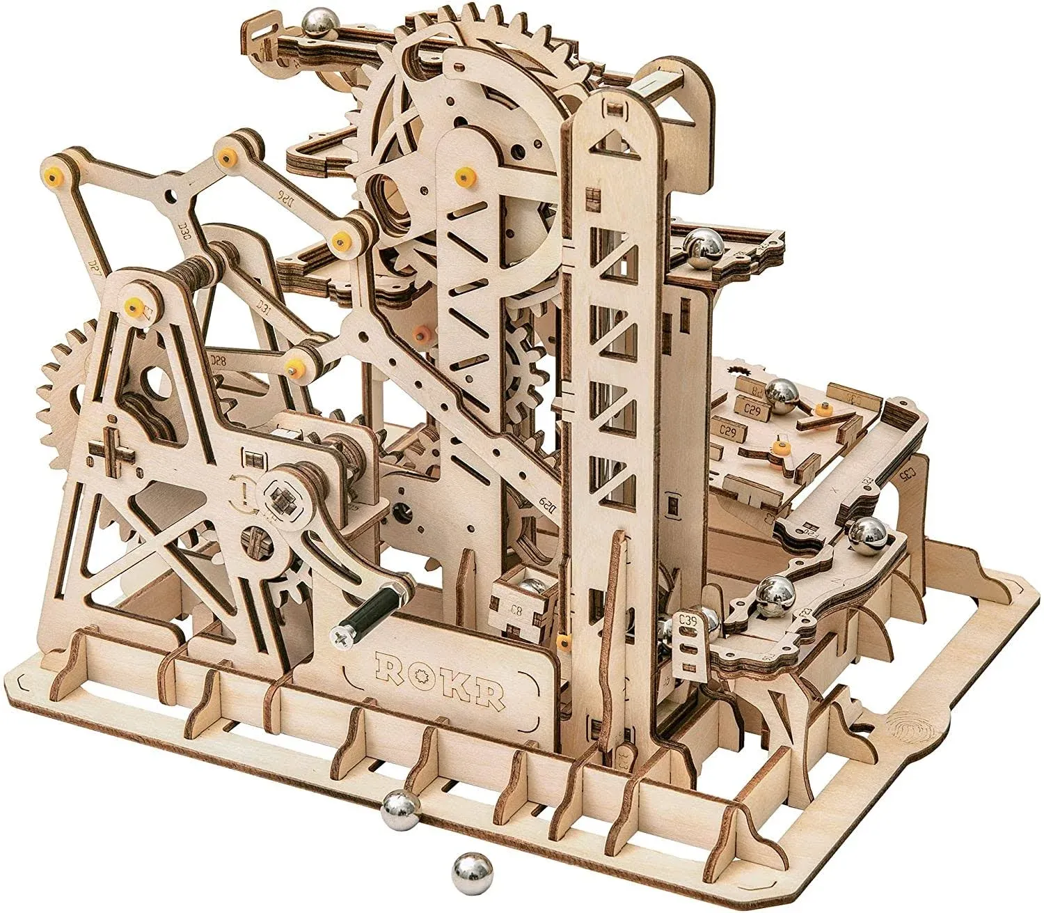 ROKR 3D Wooden Puzzle Mechanical Model Wooden Craft Kit DIY Assembly Toy Mechanical Gears Set