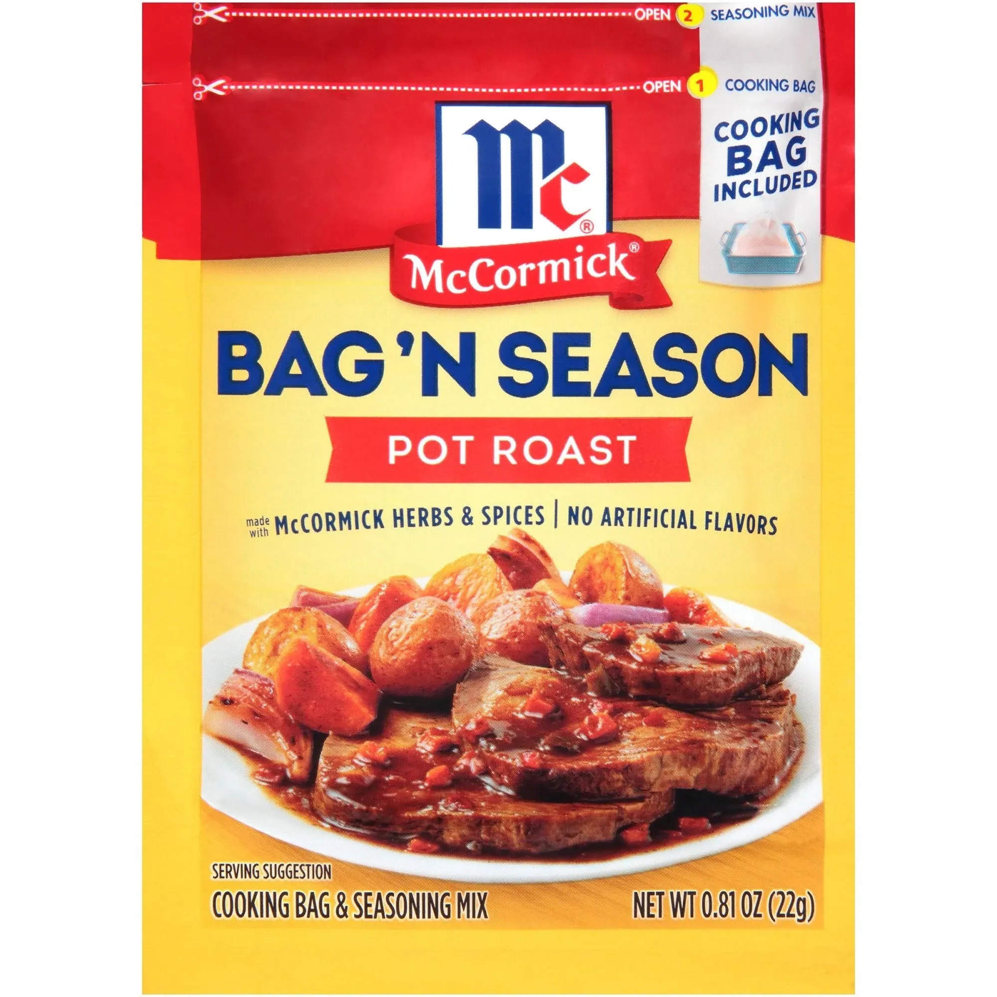 McCormick Bag 'N Season Pot Roast Cooking & Seasoning Mix - 0.81 oz