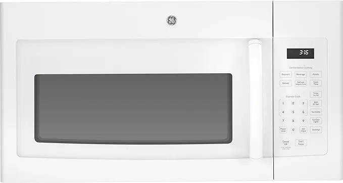 GE JVM3160DFWW 1.6 Cu. Ft. Over-the-Range Microwave OvenGE JVM3160DFWW 1.6 Cu. Ft. Over-the-Range Microwave…