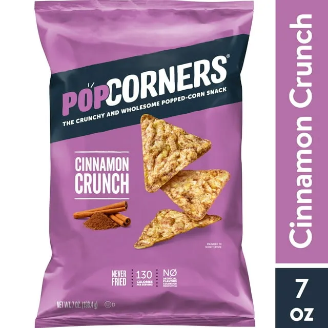 PopCorners Popped Corn Snacks, Cinnamon Crunch, 1oz Bags (20 Pack)