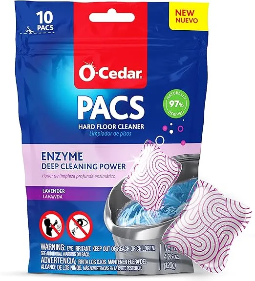 O Cedar Hard Floor Cleaner, Lavender, Pacs - 10