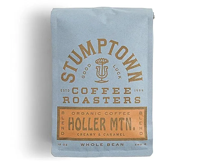 Stumptown Coffee Roasters, Medium Roast Organic Whole Bean Coffee - Holler Mountain 18 Ounce Bag with Flavor Notes of Citrus Zest, Caramel and Hazelnut