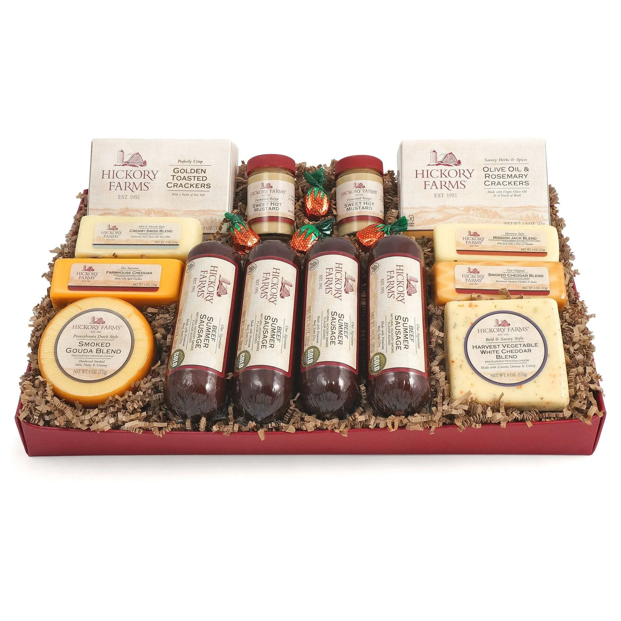 Hickory Farms Meat & Cheese Extra Large Gift Box Gourmet Food Gift Basket ...